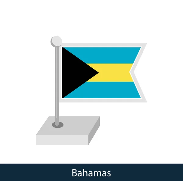 Bandeira Mesa Das Bahamas Estilo Plano Vetor —  Vetores de Stock