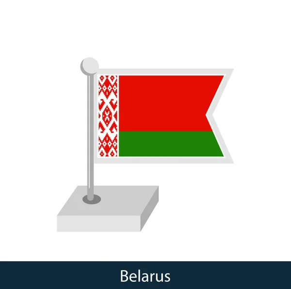 Drapeau Table Belarus Style Plat Vecteur — Image vectorielle