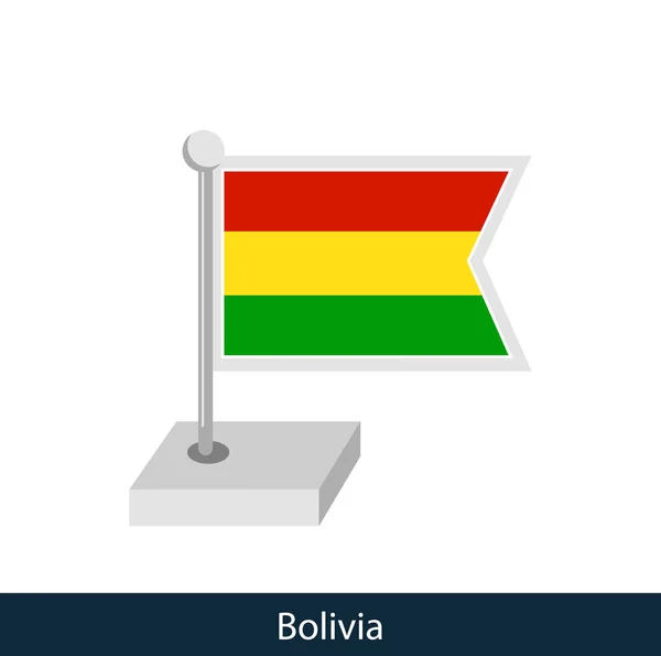 Bandera Mesa Bolivia Estilo Plano Vector — Archivo Imágenes Vectoriales