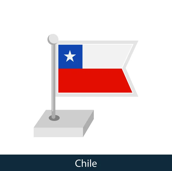 Чилійський Прапор Плоский Стиль Вектор — стоковий вектор