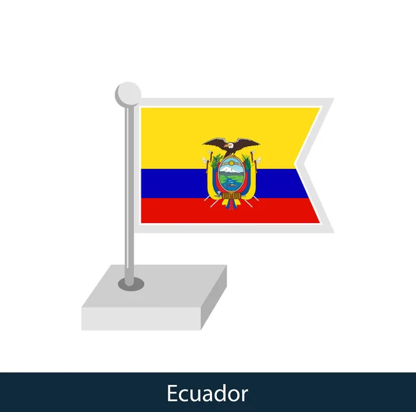 Flaga Stołowa Ekwadoru Płaski Styl Wektor — Wektor stockowy