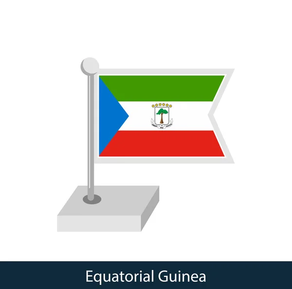 Drapeau Guinée Équatoriale Style Plat Vecteur — Image vectorielle