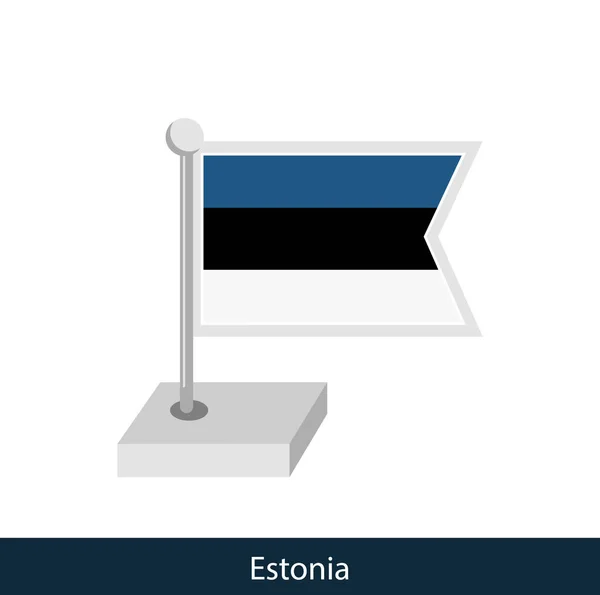 Estonie Drapeau Table Style Plat Vecteur — Image vectorielle