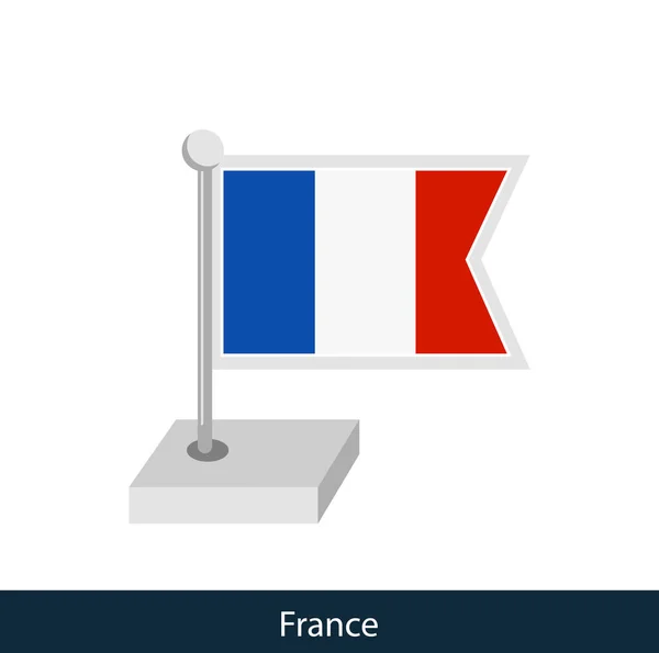 Bandera Mesa Francia Estilo Plano Vector — Vector de stock