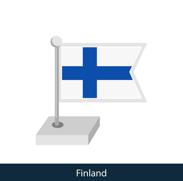 Bandera Mesa Finlandia Estilo Plano Vector — Archivo Imágenes Vectoriales