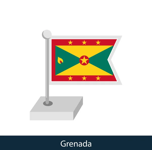 Bandeira Mesa Granada Estilo Plano Vetor —  Vetores de Stock