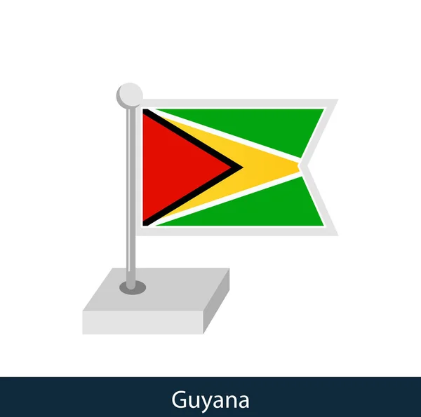 Guyana Masa Bayrağı Düz Stil Vektör — Stok Vektör