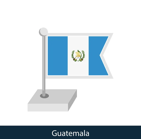 Guatemala Masa Bayrağı Düz Stil Vektör — Stok Vektör