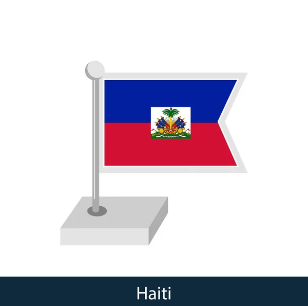 Haiti Tischfahne Flacher Stil Vektor — Stockvektor