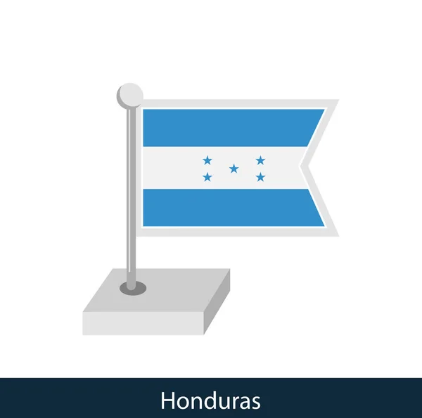 Drapeau Table Honduras Style Plat Vecteur — Image vectorielle