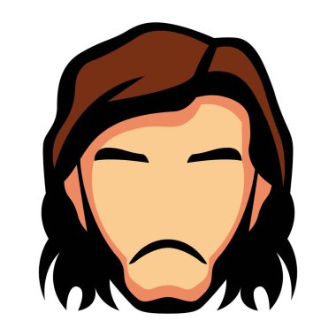 Vektör karikatür ortaçağ fantezi karakter kafa Izole