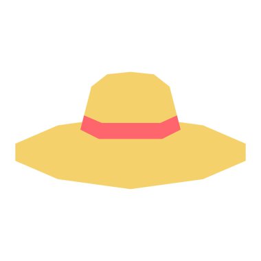 Vektör karikatür şapka simgesi beyaz arka planda Izole