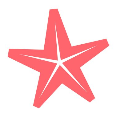 Vektör Starfish karikatür simge beyaz arka planda Izole