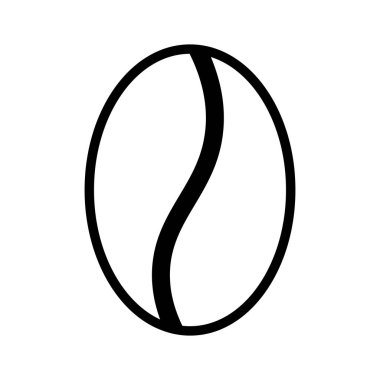 Vektör kahve çekirdeği simgesi beyaz arka planda Izole