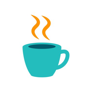 Vektör Hot Cup Beyaz Arka Plan Üzerine İzole