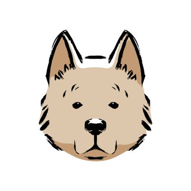 Vektör köpek Illustration beyaz arka planda Izole