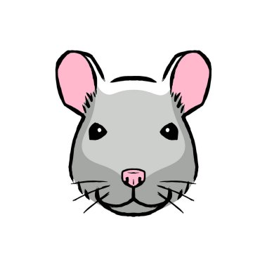 Vektör Rat Illustration beyaz arka planda Izole