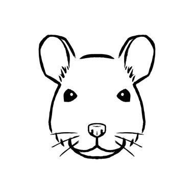 Vektör Rat Illustration beyaz arka planda Izole