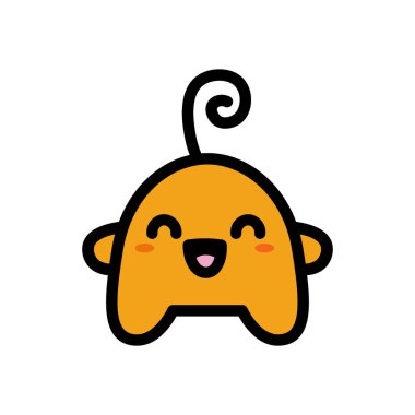 vektörel sevimli çizgi film karakteri beyaz zemin üzerine izole