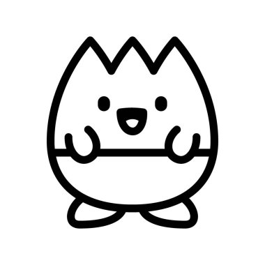 vektörel sevimli çizgi film karakteri beyaz zemin üzerine izole