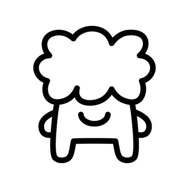 vektörel sevimli çizgi film karakteri beyaz zemin üzerine izole