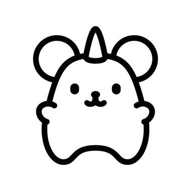 vektörel sevimli çizgi film karakteri beyaz zemin üzerine izole