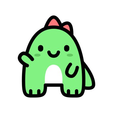 vektörel sevimli çizgi film karakteri beyaz zemin üzerine izole