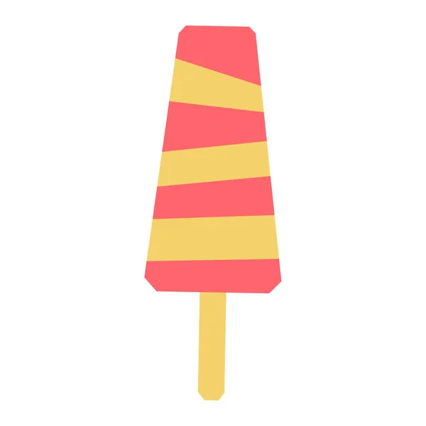 Vektor Cartoon Ice Lolly Icon Isolerad Vit Bakgrund — Stock vektor