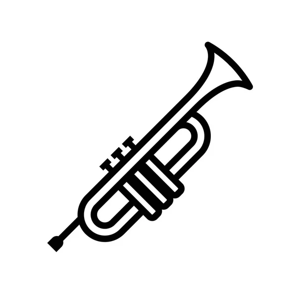 Vector Trumpet Icon Isolated White Background — Stock Vector