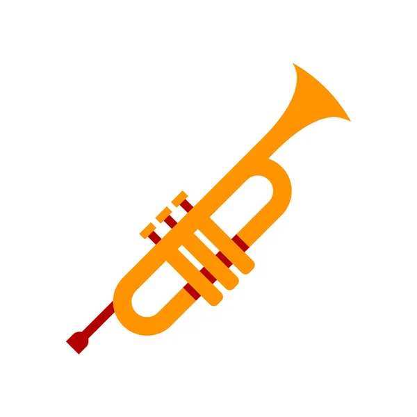Vektor Trumpet Ikon Isolerad Vit Bakgrund — Stock vektor