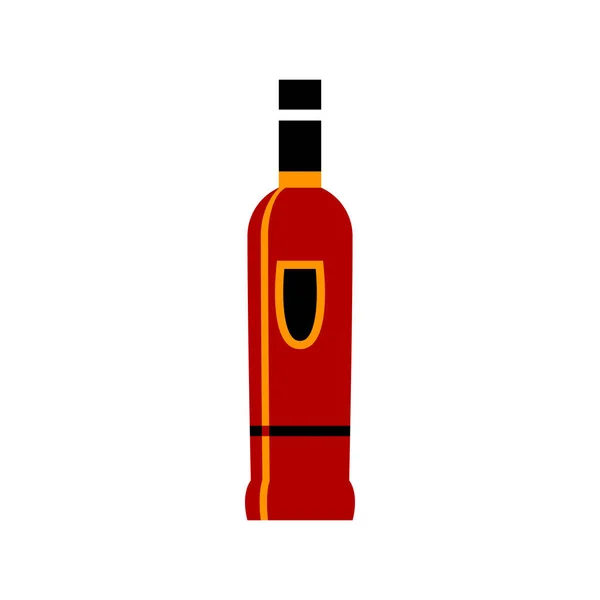 Icono Botella Vectorial Aislado Sobre Fondo Blanco — Vector de stock