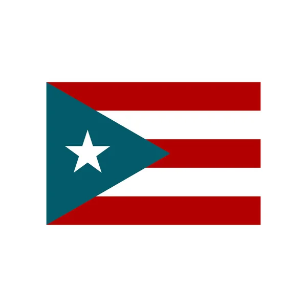 Vlajka Vektorového Portoriktu Izolovaná Bílém Pozadí — Stockový vektor
