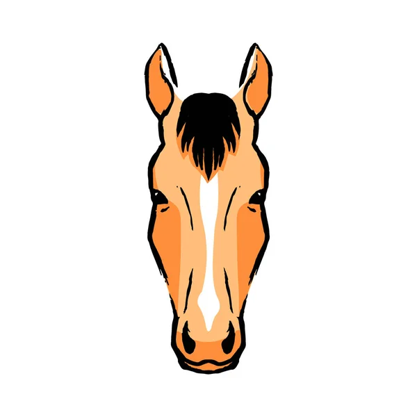 Vector Paard Illustratie Geïsoleerd Witte Achtergrond — Stockvector