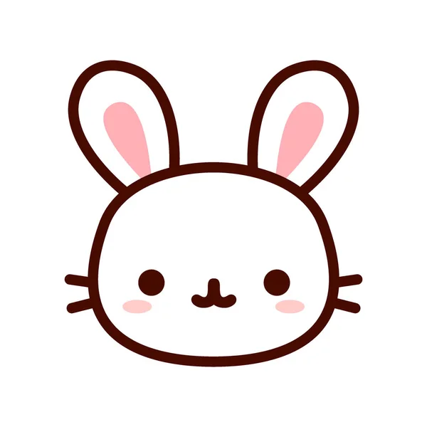 Cute Bunny Sticker Cartoon Illustration Isolated On White Background.  Kawaii cute cartoon character design. 25755082 Vector Art at Vecteezy