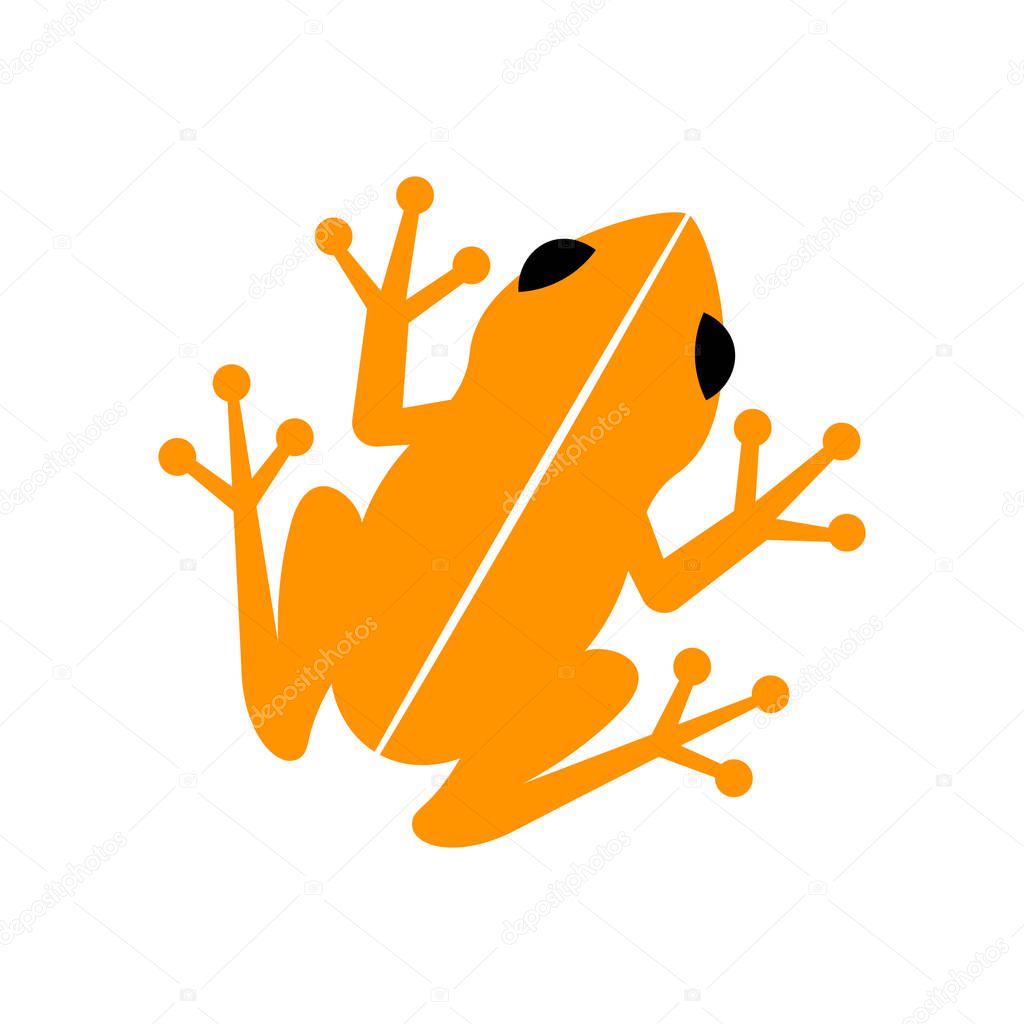 Vector Frog Icon Isolated On White Background