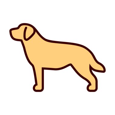 Vektör Labrador köpek simgesi beyaz arka planda Izole