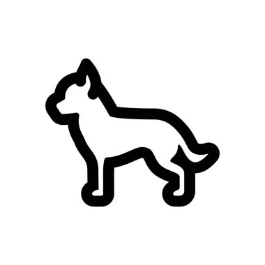 Vector Chihahua köpek simgesi beyaz arka planda Izole