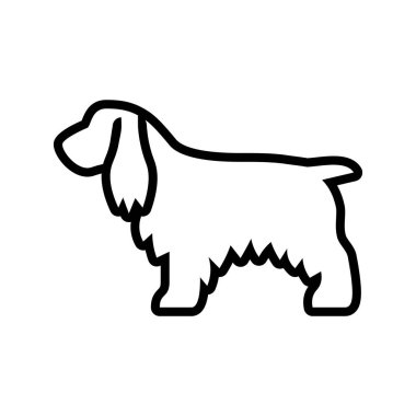 Vector Cocker Spaniel köpek simgesi beyaz arka planda Izole