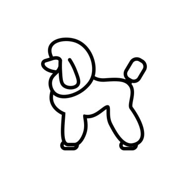 Vector fino köpeği simgesi beyaz arka planda Izole