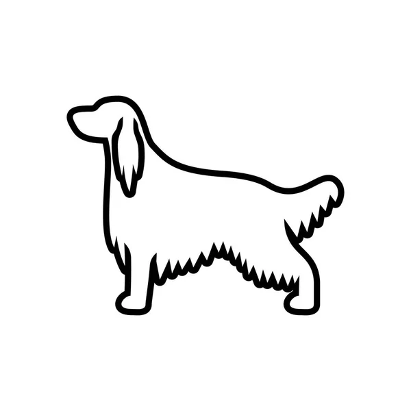 Vector Ierse Setter Hond Icoon Geïsoleerd Witte Achtergrond — Stockvector
