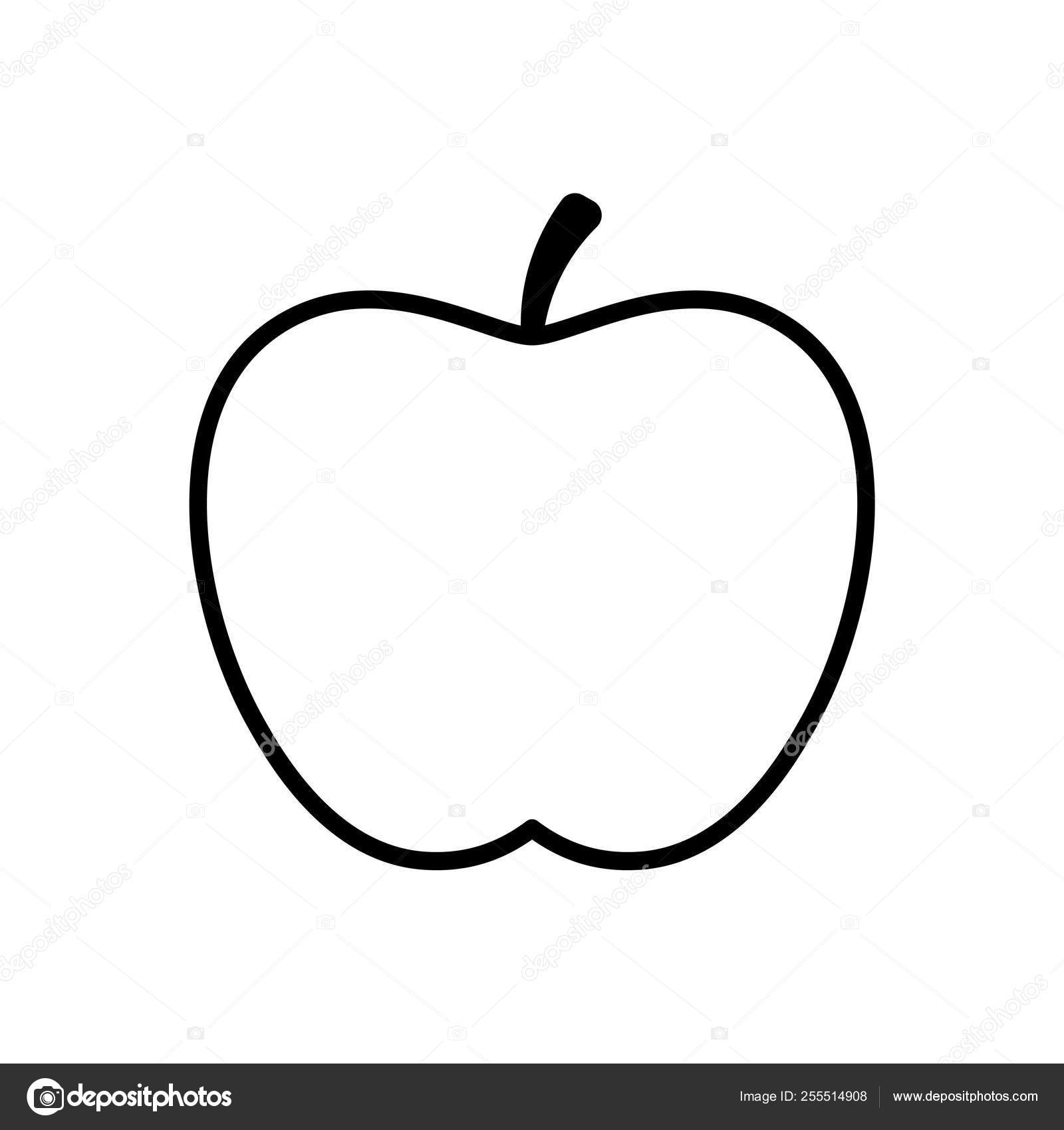 Cartoon Apple Icon Isolated On White Background Stock Photo By cartoon-apple-icon-isolated-on-white-background-stock-photo-by