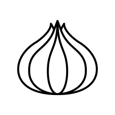 Beyaz arka planda Izole karikatür soğan simgesi