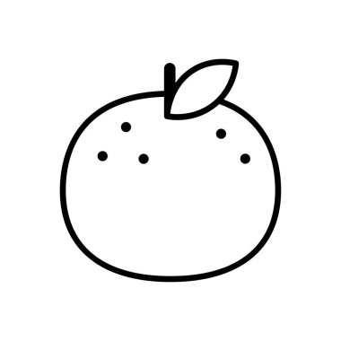 Beyaz arka plan üzerinde Izole karikatür turuncu simge