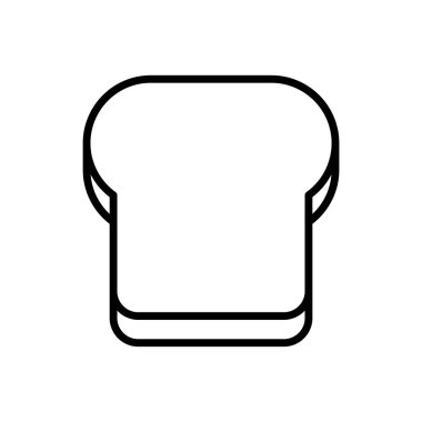 Beyaz arka planda Izole karikatür ekmek simgesi