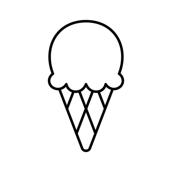 Icône de crème glacée de bande dessinée isolé sur fond blanc — Photo