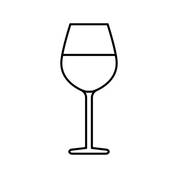 Icône de verre de vin de bande dessinée isolé sur fond blanc — Photo