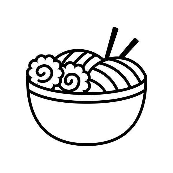 Icona Ramen cartone animato isolato su sfondo bianco — Foto Stock