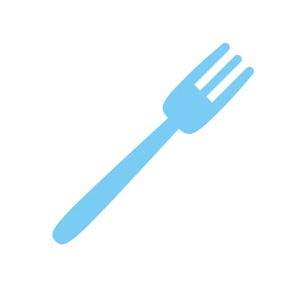 Icona della forchetta del fumetto isolata su sfondo bianco — Foto Stock
