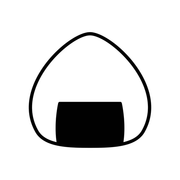 Icono de dibujos animados Onigiri aislado sobre fondo blanco —  Fotos de Stock