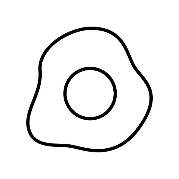 Karikatür kızarmış yumurta simgesi beyaz arka planda Izole — Stok fotoğraf